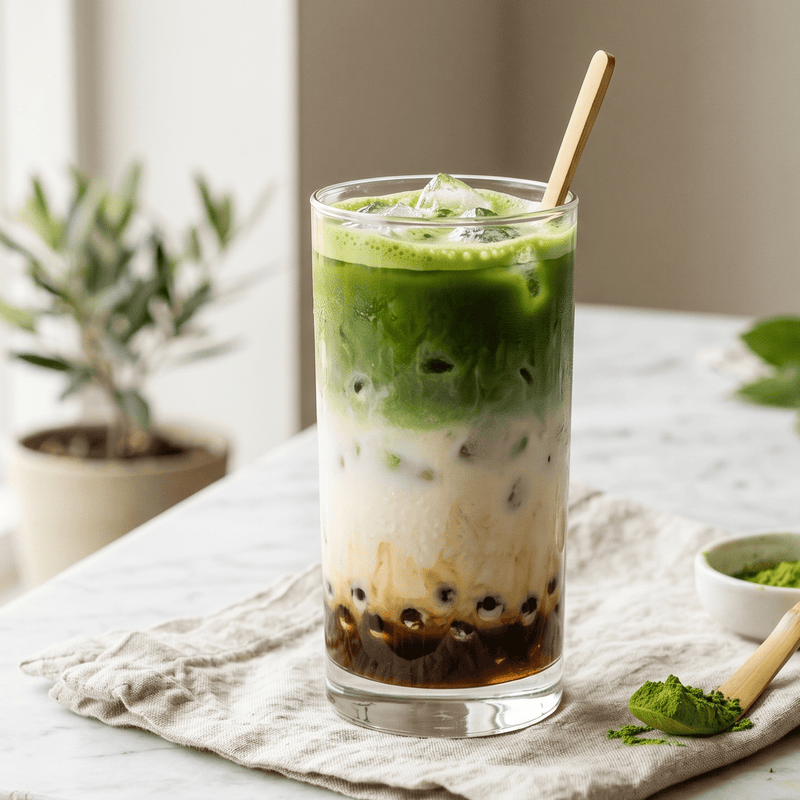 Matcha ghiacciato allo zucchero di canna