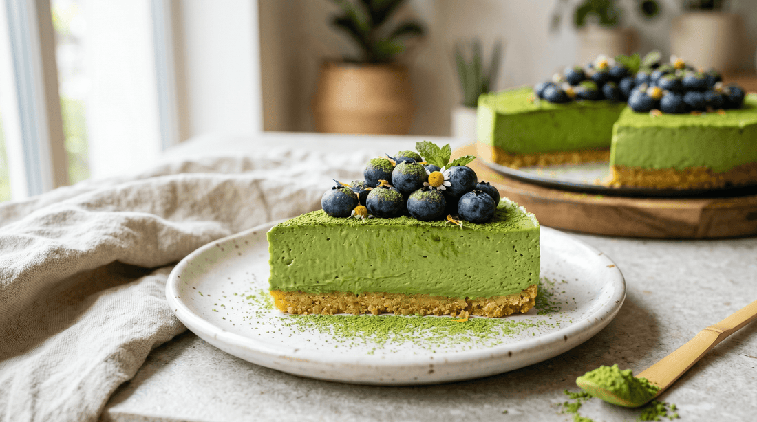 Matcha Blueberry Cheesecake - MatchaTime