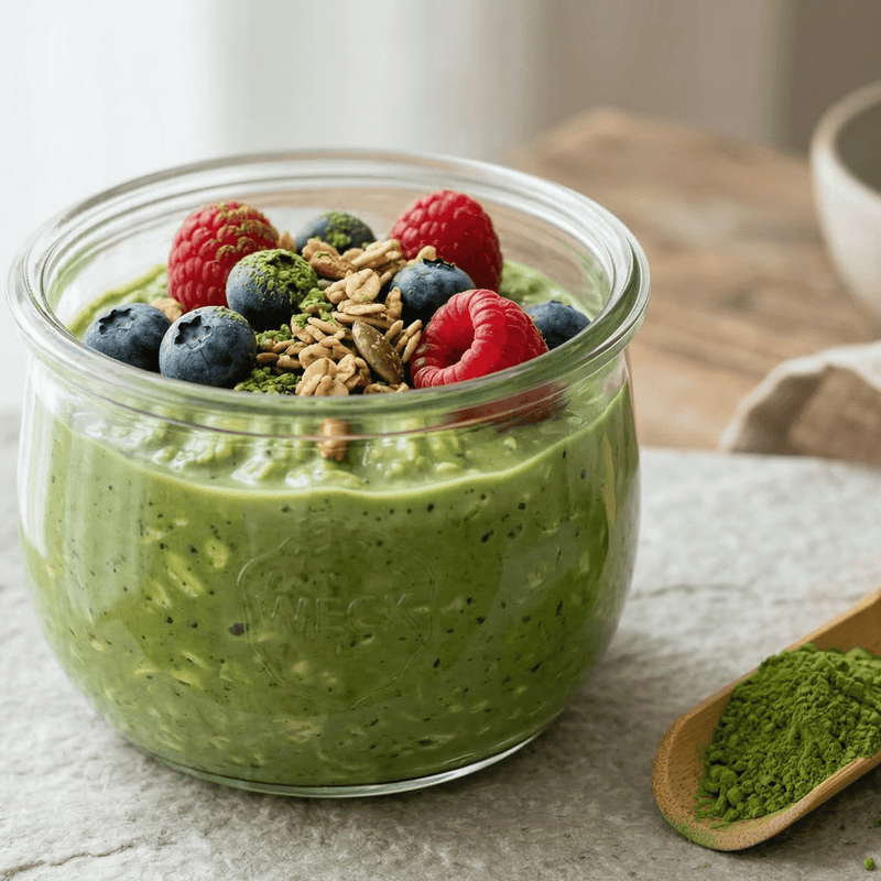 Avena Matcha per la notte
