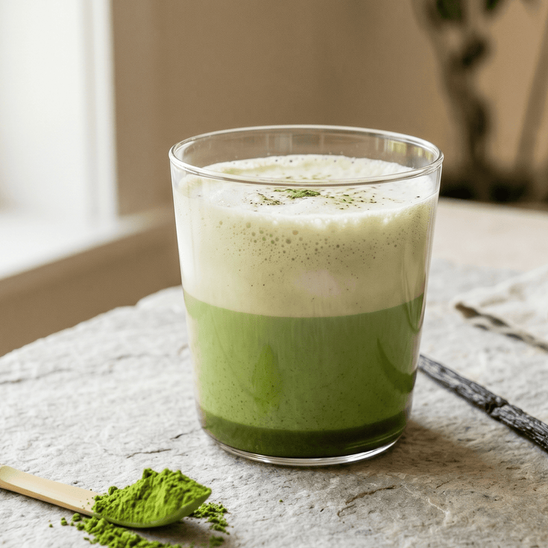 Latte Matcha alla vaniglia
